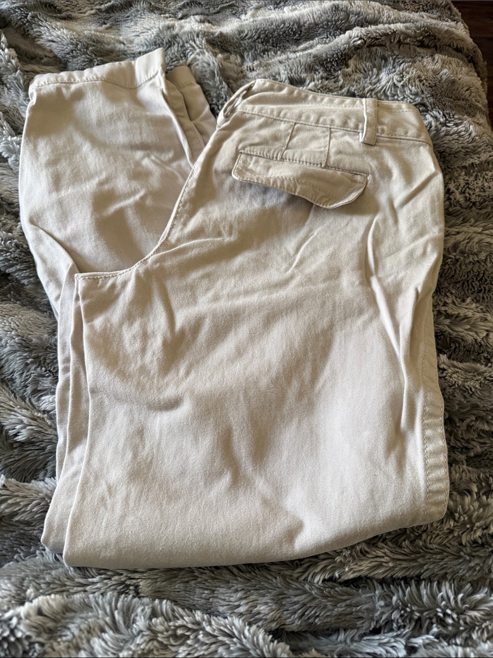 LOFT Straight Leg Pants in Light Beige